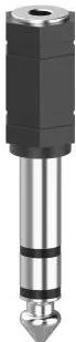HAMA Audio Adapter, 3.5 mm Jack Socket - 6.3 mm Jack Plug, Stereo