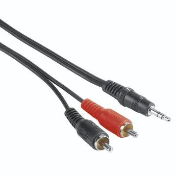 HAMA Audio Cable, 3.5 mm Jack Plug - 2 RCA Plugs, 2 m