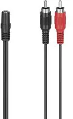 HAMA Audio Adapters, 2 RCA Plugs - 3.5 mm Jack Socket Stereo