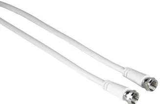 HAMA SAT Connection Cable, F-Plug - F-Plug, 10 m, 75 dB, white