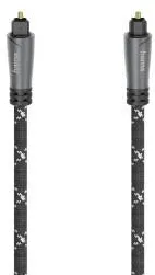 HAMA Audio Optical Fibre Cable, ODT Plug (Toslink), Metal, 3.0 m