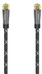 HAMA SAT Connection Cable, F-Plug - F-Plug, Metal, Gold-Plated, 3.0 m, 120 dB