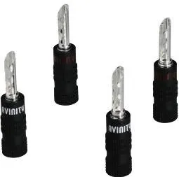 Avinity "Tube" Banana Plugs, silver-plated, set of 4, High Performance Series