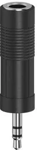 HAMA Audio Adapter, 3.5 mm Jack Plug - 6.3 mm Jack Socket, Stereo