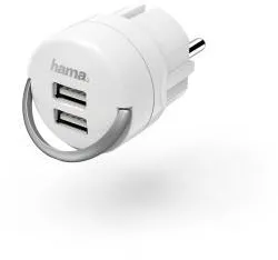HAMA USB Adapter, 2.4 A, 2 Outputs