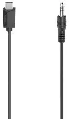 HAMA Audio Cable, USB-C Plug - 3.5 mm Jack Plug, Stereo, 0.75 m