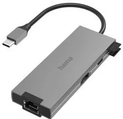 Docking Station HAMA USB-C Hub, Multiport, 5 Ports, 2 x USB-A, USB-C, HDMI™, LAN/Ethernet