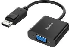 Adaptor HAMA Video Adapter, DisplayPort Plug - VGA Socket, Full-HD 1080p