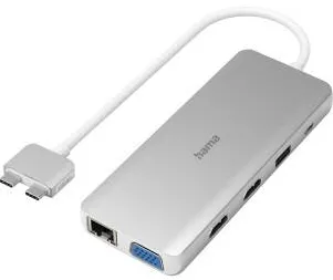 Docking Station HAMA USB-C Hub, "Connect2Mac", Multiport for Apple MacBook Air & Pro, 12 ports