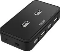 Docking Station HAMA USB Hub, 7 Ports, USB 2.0, 480 Mbit/s, incl. Cable and Power Supply Unit