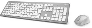 Kit Periferice HAMA "KMW-700" Wireless Keyboard/Mouse Set, silver/white, QWERTY US