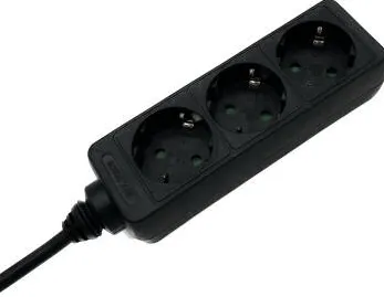 HAMA Power Strip, 3-Way, 3 m, black