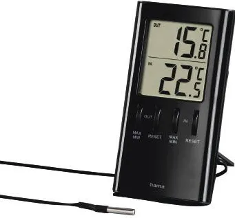 HAMA "T-350" LCD Thermometer, black