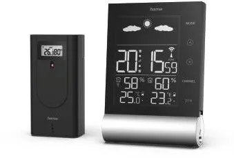 HAMA "Black Line" Weather Station, black