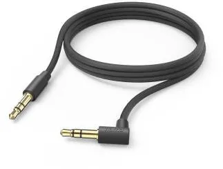 HAMA Aux Cable, 3.5 mm Jack - 3.5 mm Jack, 90° Angled Plug, 2.0 m, black