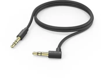 HAMA Aux Cable, 3.5 mm Jack - 3.5 mm Jack, 90° Angled Plug, 1.0 m, black