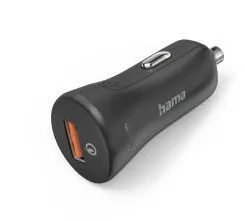 HAMA Car Fast Charger, USB-A, 19.5 W, black