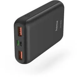HAMA "PD10-HD" Power Pack, 10000 mAh, 2x USB-A, 1x USB-C, for Quick Charging, an