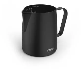 Cana pentru spuma de lapte XAVAX Barista din inox, 350 ml, negru mat