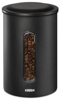 Recipient ermetic pentru cafea XAVAX, 1,3 kg boabe sau 1,5 kg macinata, negru