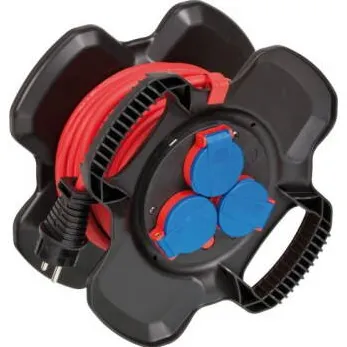 Brennenstuhl "X-Gum" Cable Reel, IP44, 10m, special rubber compound, black