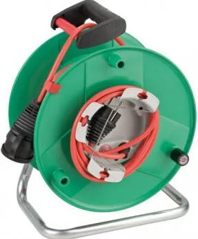 Brennenstuhl "Garant® G" Cable Reel, IP44, cable red 38+2m, special plastic, green