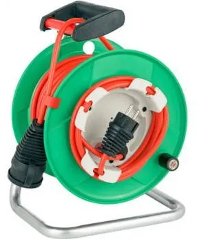 Brennenstuhl "Garant® G" Cable Reel, IP44, cable red 23+2m, special plastic, green