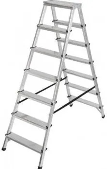 Brennenstuhl Aluminium Stepladder, double sided 7 steps, 1.46 m, durable up to 150 kg