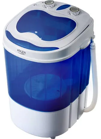 Mini Masina de Spalat Adler AD 8051 with spinning function, up to 3kg, Spinning up to 1kg, Alb-Blue