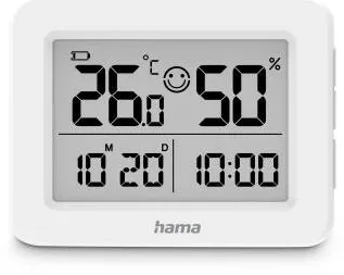 HAMA "Lefkada" Thermometer and Hygrometer, white