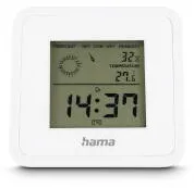 HAMA "Borneo" Thermometer and Hygrometer, Digital, For Indoors, white