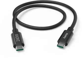 HAMA "Full-Featured" USB-C - USB-C Charging Cable, 240W, USB 3.2 Gen1, 5Gbit/s,