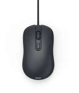 Mouse HAMA “CM-200” USB Mouse, Optical, 4 Buttons, W/O Click Noise, w. Cable, black