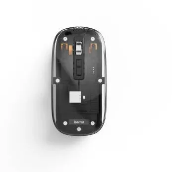 Mouse HAMA "WM-600" Multi-Device, Wireless, Radio/BT, Flat, 6 butoane, transp.