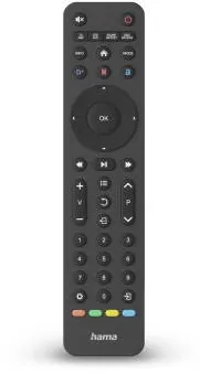 HAMA Universal TV Remote Control, Infra-red, for 8 Devices, Teachable, App Butto