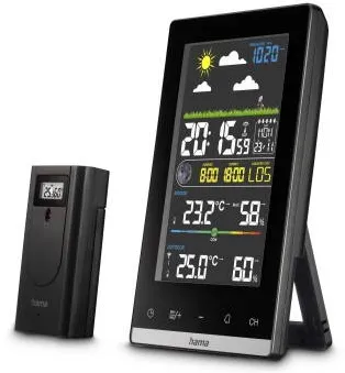 HAMA “Jamaica” Weather Station, with Outdoor Sensor, Radio, Alarm Clock, Indoor
