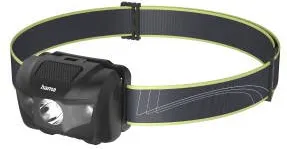 HAMA HL200" LED Head Torch, Batteries, Head Torch for Jogging, Sports, 4 Modes