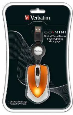 Mouse VERBATIM Go Mini Optical Travel - Volcanic Orange