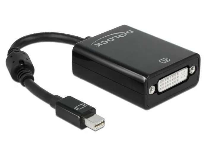 Adaptor DELOCK 65098, mini DisplayPort 1.1, tata > DVI mama, pasiv, negru