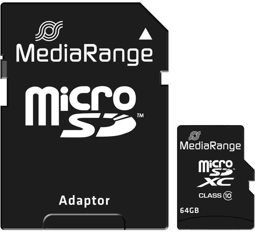 Card de Memorie MediaRange SD MicroSD 64GB SD CL.10 + Adaptor