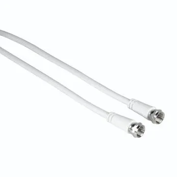 HAMA SAT Connection Cable, F-Plug - F-Plug, 3 m, 75 dB, white