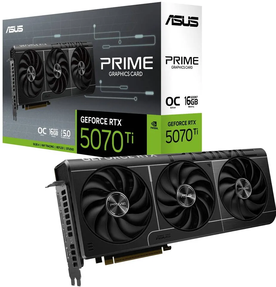 Placa Video Asus GeForce RTX 5070 Ti PRIME OC 16GB GDDR7 256-bit DLSS 4.0