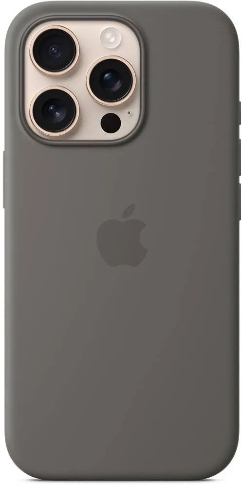 Apple Silicone case with MagSafe for iPhone 16 Pro - Stone Gray