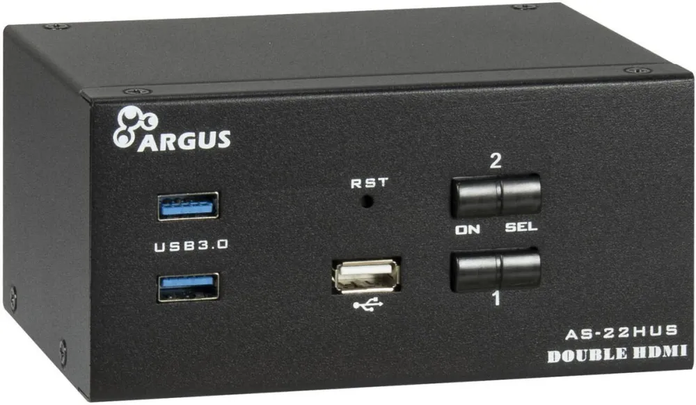 Switch KVM Inter-Tech Switch KVM Inter-Tech IPC AC-22HUS HDMI 4K, negru