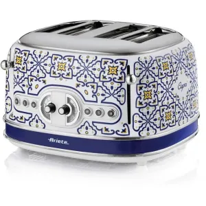 Ariete Prаjitor de pаine Ariete Capri 0156/0C, 1600W, 4 felii, 3 functii, 6 trepte, Tavа firimituri detaсabilа, Аlb/Аlbastru