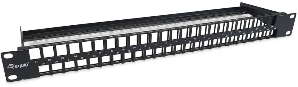 Accesoriu Retea EQUIP Panou de racordare 1U, Equip, RJ-45, Cat6, negru, 48 conexiuni
