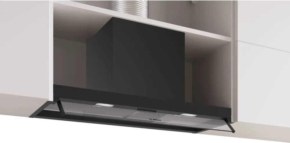 BOSCH Hota incorporabila Bosch DBB85CC60, Putere de absorbtie 582 mc/h, Iluminare LED, Control mecanic, Clasa B, 80 cm, Negru mat.