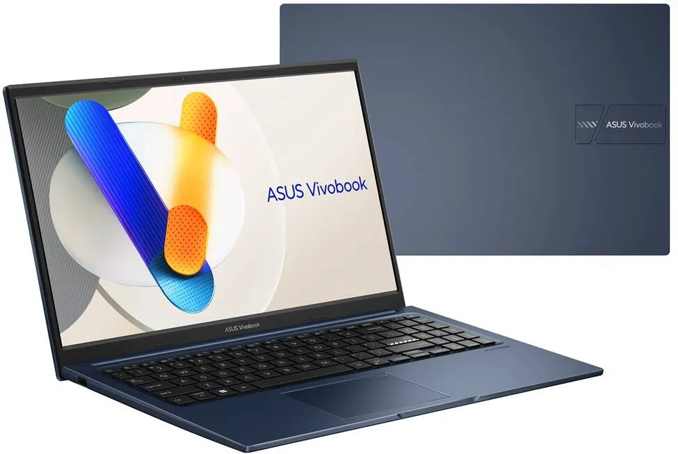 Laptop Asus ASUS Vivobook 15 X1504VA-BQ4281W Core 3 100U 15.6" FHD IPS-level display 250 nits 60 Hz AG 16 GB DDR5 512 GB SSD Intel Graphics WLAN + Bluetooth 720p webcam 42 Wh battery Windows 11 Quiet Blue