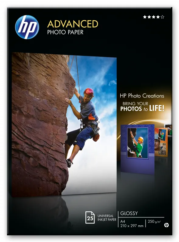 Hartie Foto HP Advanced Glossy Photo 13x18 cm (5x7 inch) 25 coli