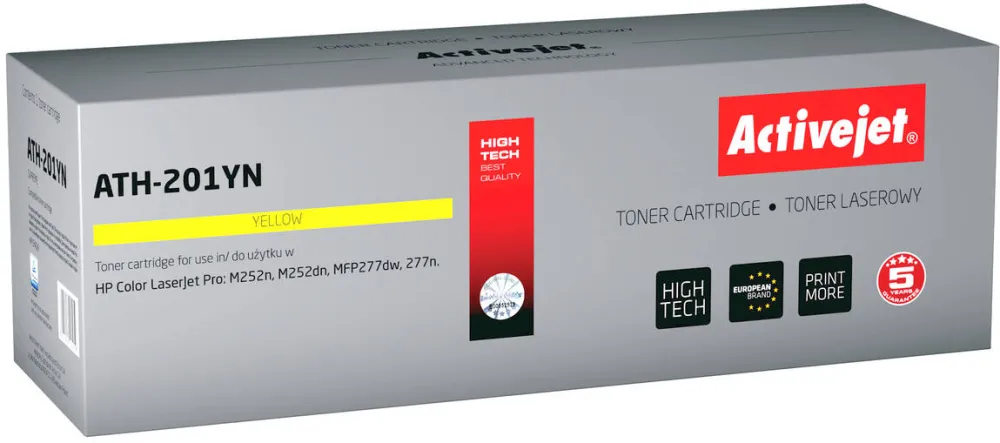 Toner imprimanta ACTIVEJET COMPATIBIL ATH-201YN for HP printer, Replacement HP 201A CF402A; Supreme; 1400 pages; yellow